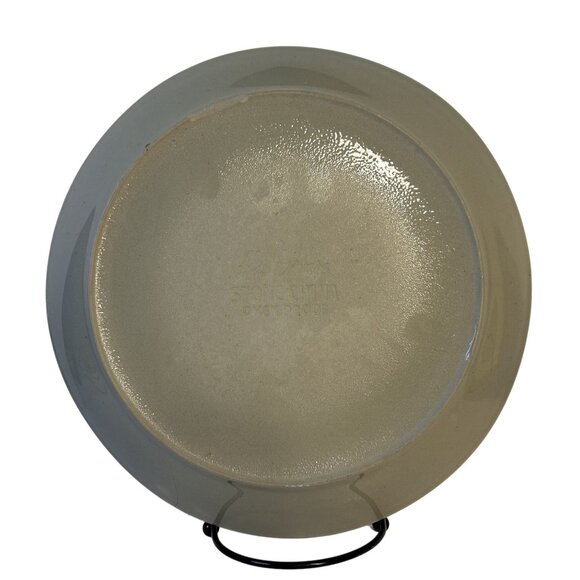 MCM Harkerware Blue Mist Speckled Stone China Oven Proof Dinner Plates Set-4 HTF - Picture 8 of 11